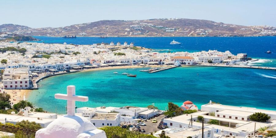 mykonos coastal view
