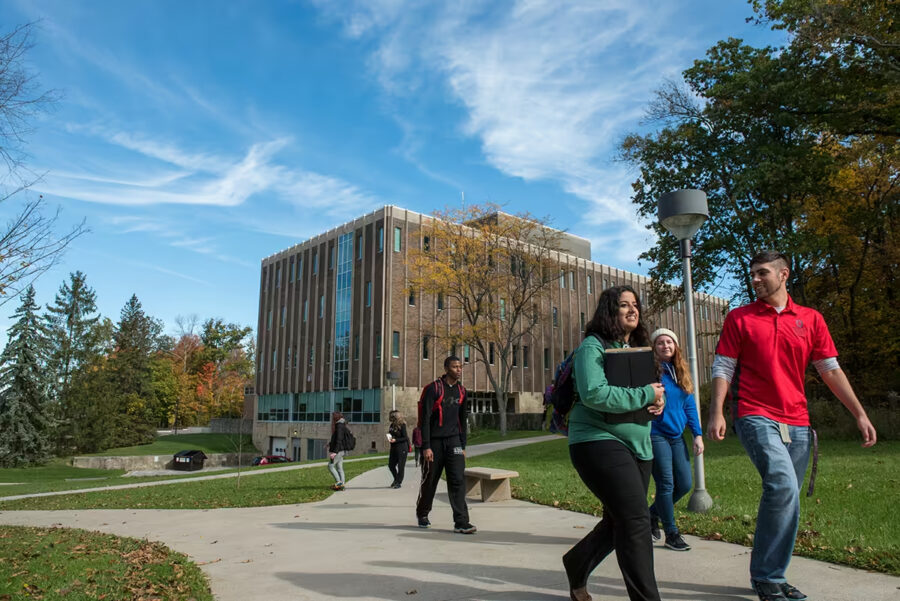 Ohio State University campus grounds and students