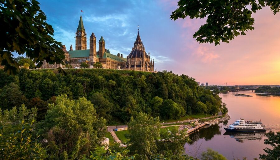 parliament hill sunset view