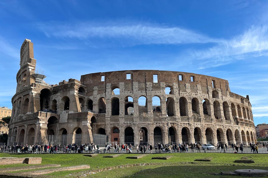 Ruins of Colosseum in Rome, Italy
