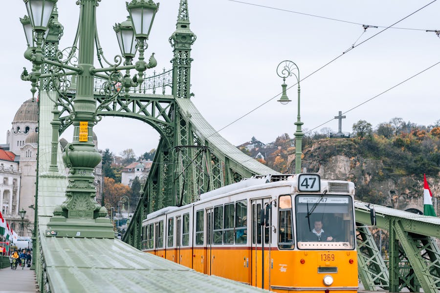Transit on Liberty Bridge in Budapest