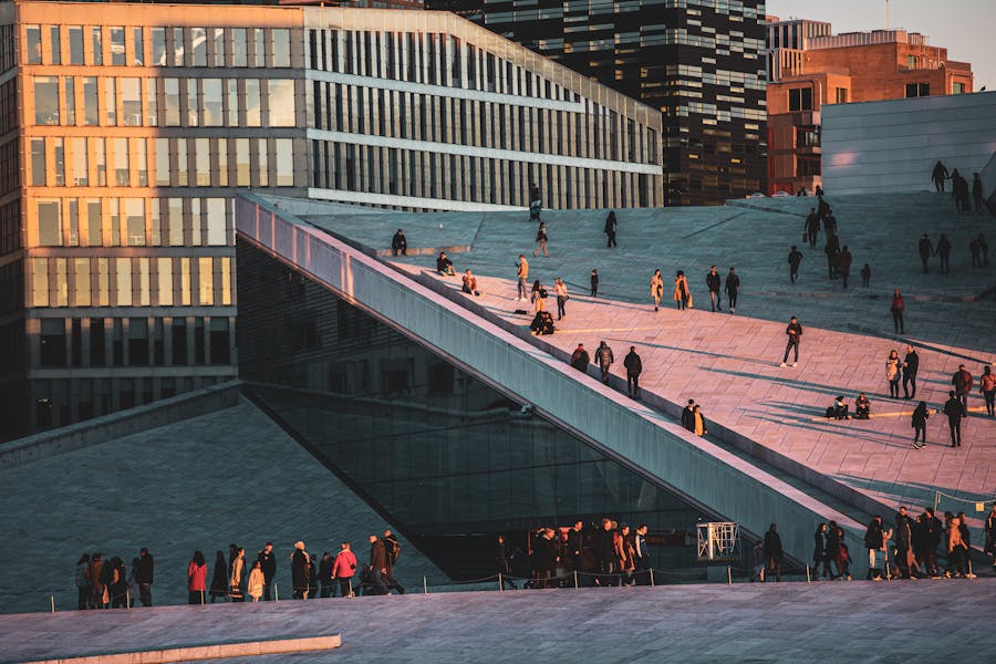 Walkway Leading to Roof of Oslo Opera House