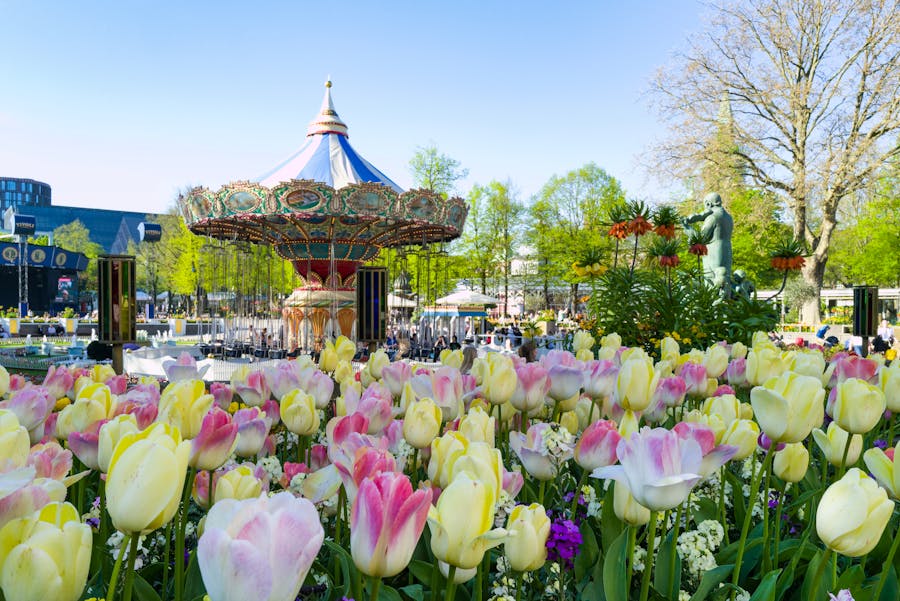 Vibrant Spring Scene at Tivoli Gardens, Copenhagen