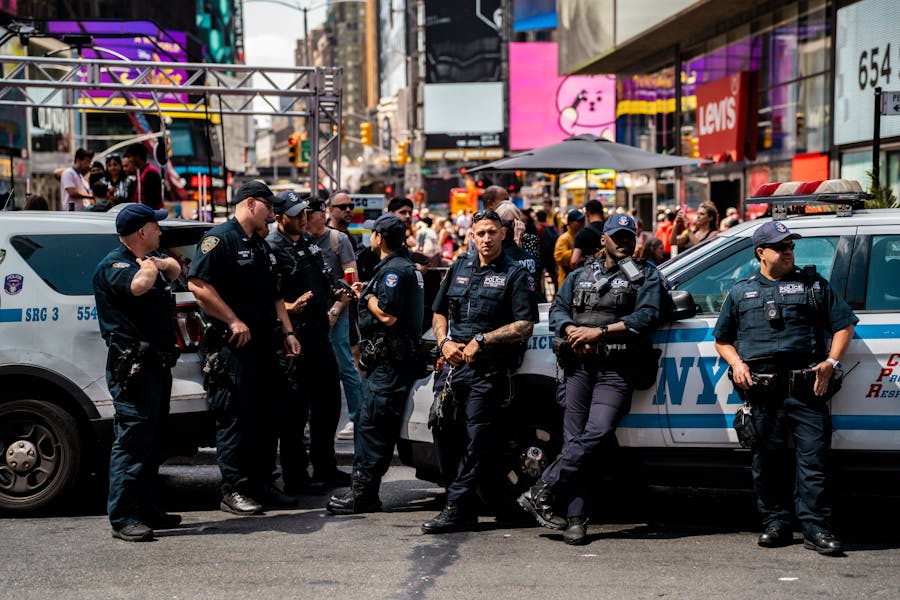 NYPD Officers on Duty in Times Square