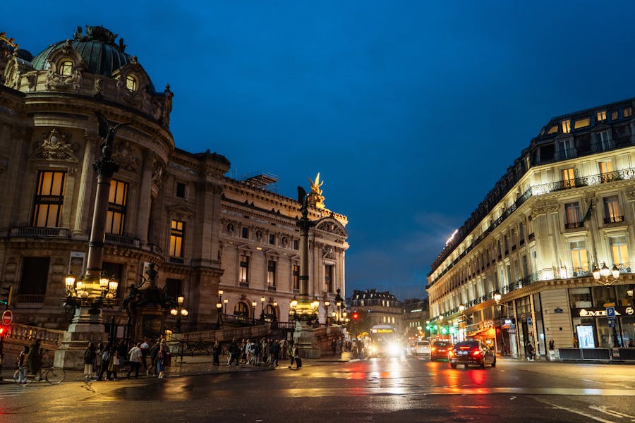 Evening View of the Opéra Garnier in Paris