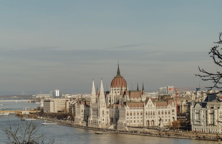 Danube and Orszaghaz in Budapest