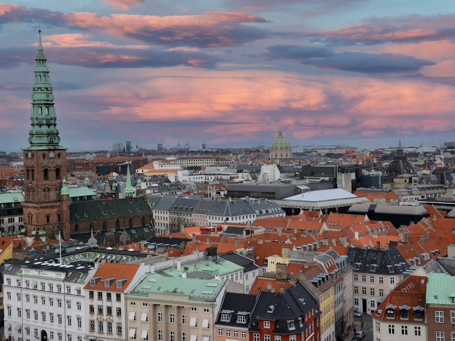 City of Copenhagen during Sunset