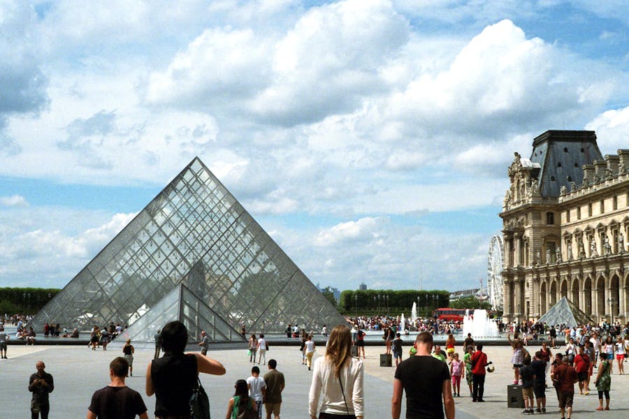 People Near the Louvre