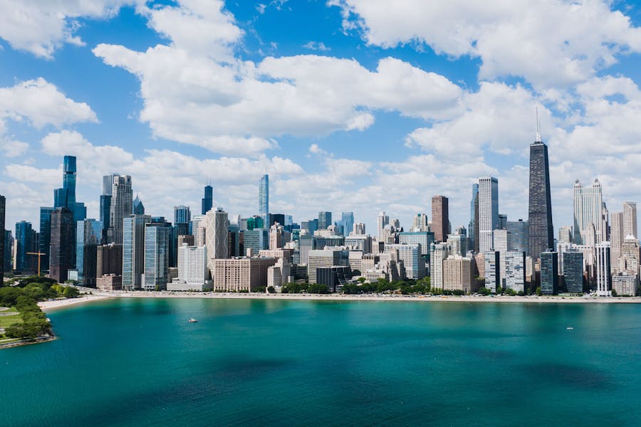 Cityscape of Chicago in USA 