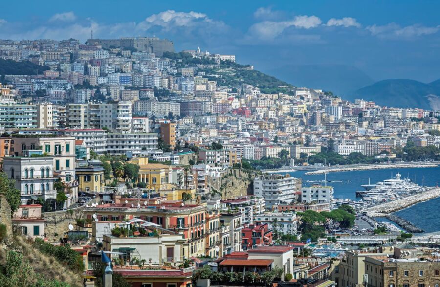 Stunning View of Naples Cityscape and Coastline