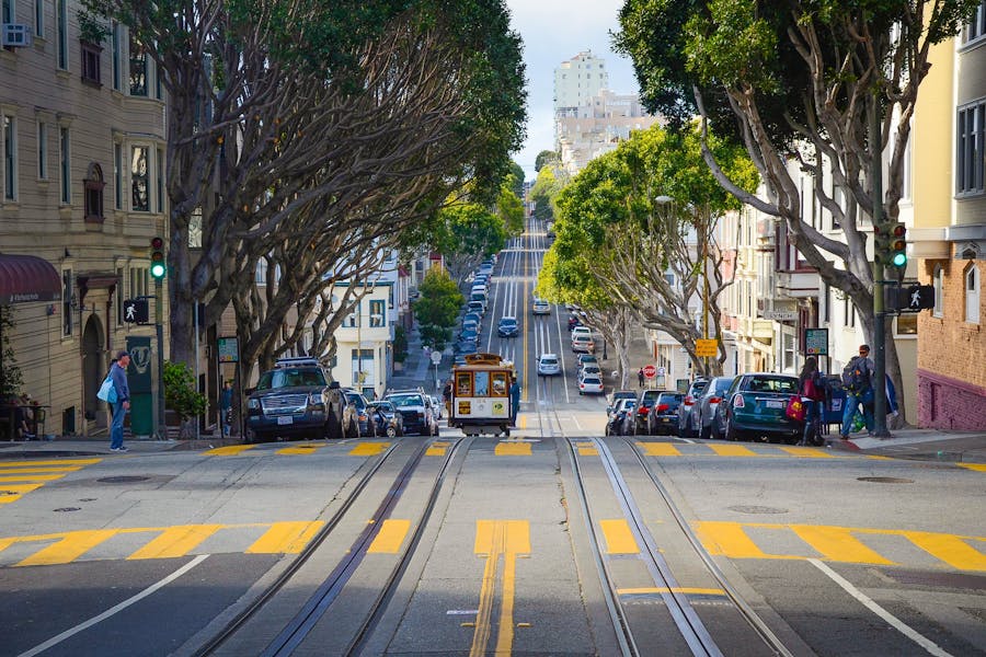 View of City Street of the San Francisco