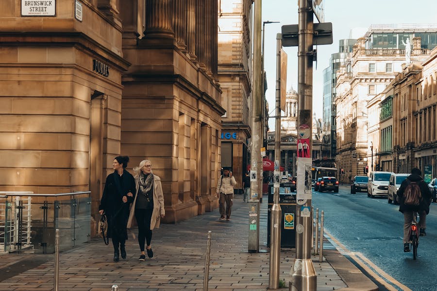 Street Scene in Glasgow's Brunswick Street