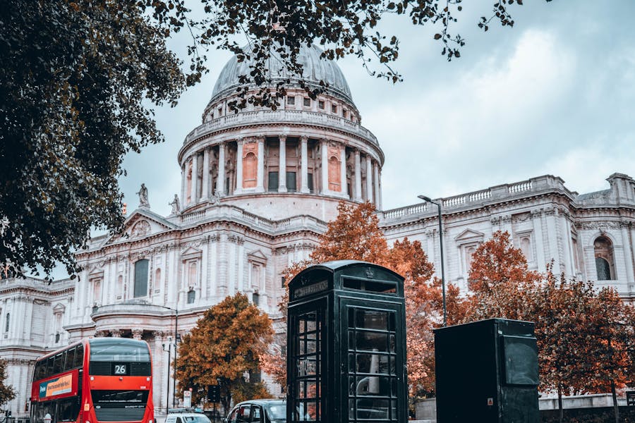 Street near St Pauls Cathedral in London