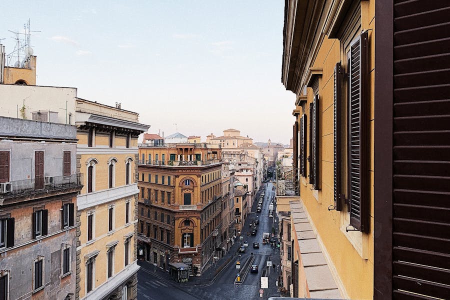 Rome City Buildings Under the Blue Sky