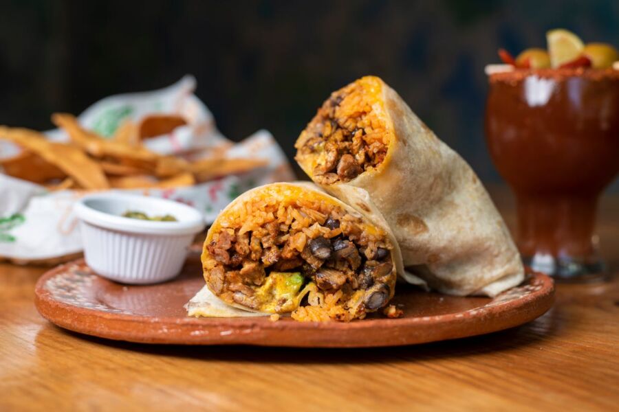 Two Burritos on a Plate