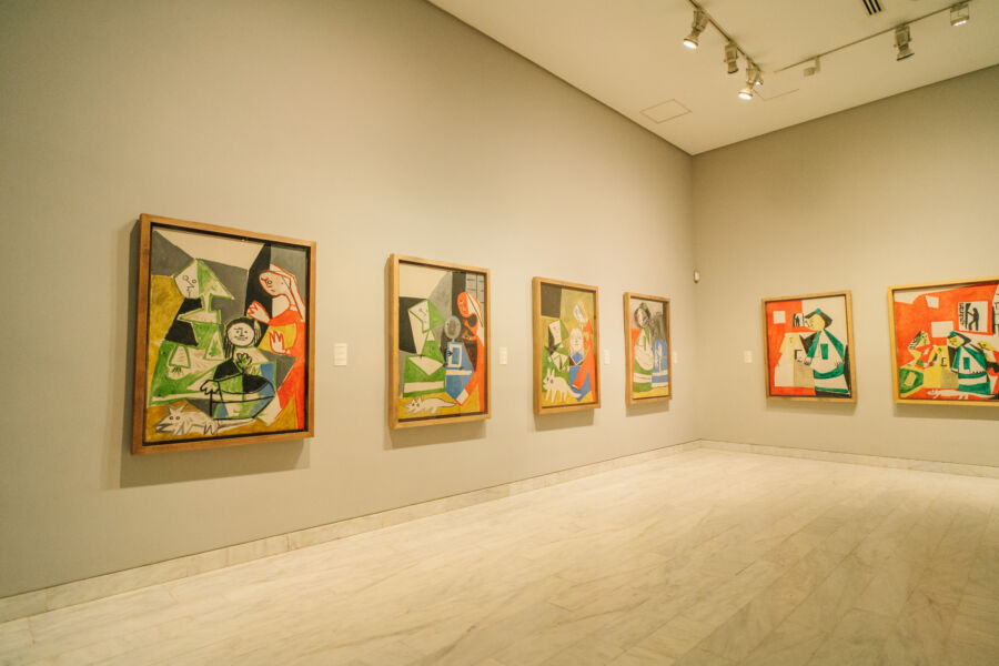 Various artworks featured in the Picasso Museum, Barcelona, highlighting the innovative techniques and themes of the renowned artist