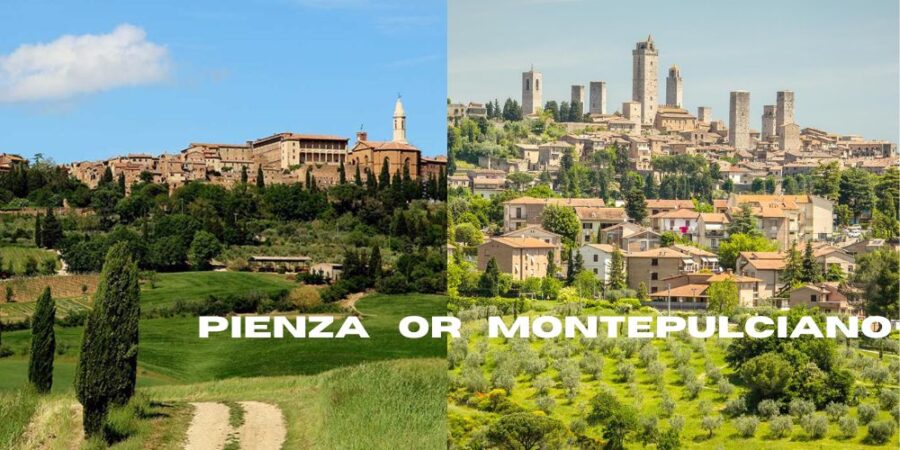 pienza montepulciano tuscany comparison