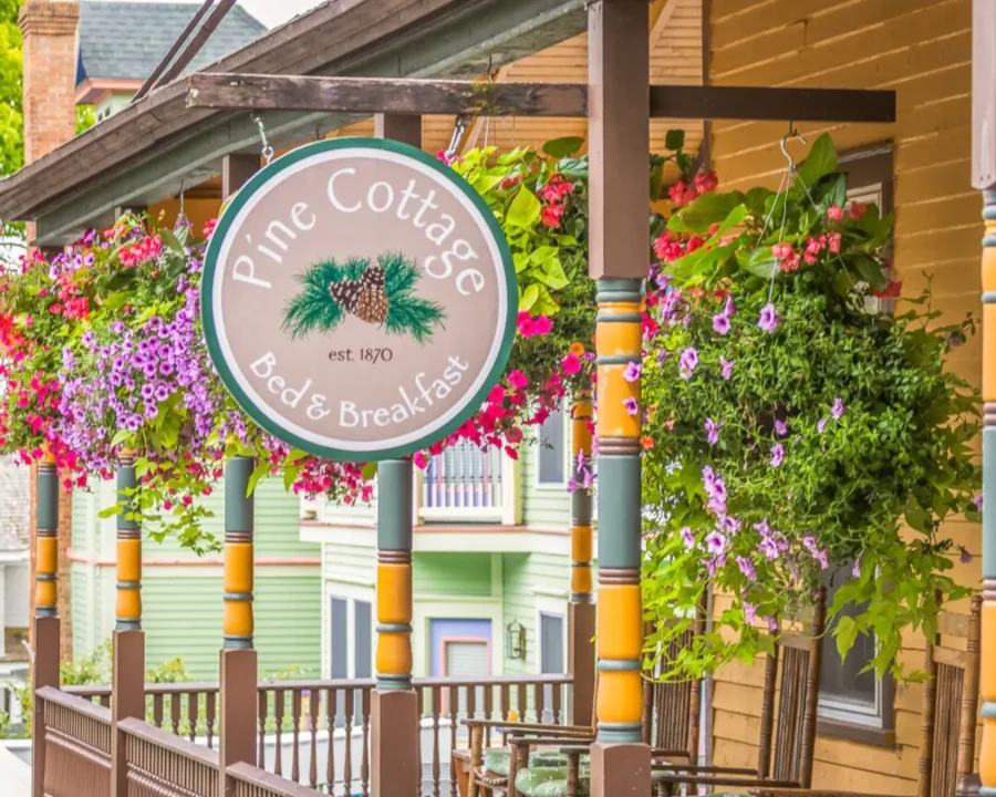 pine cottage bed breakfast porch