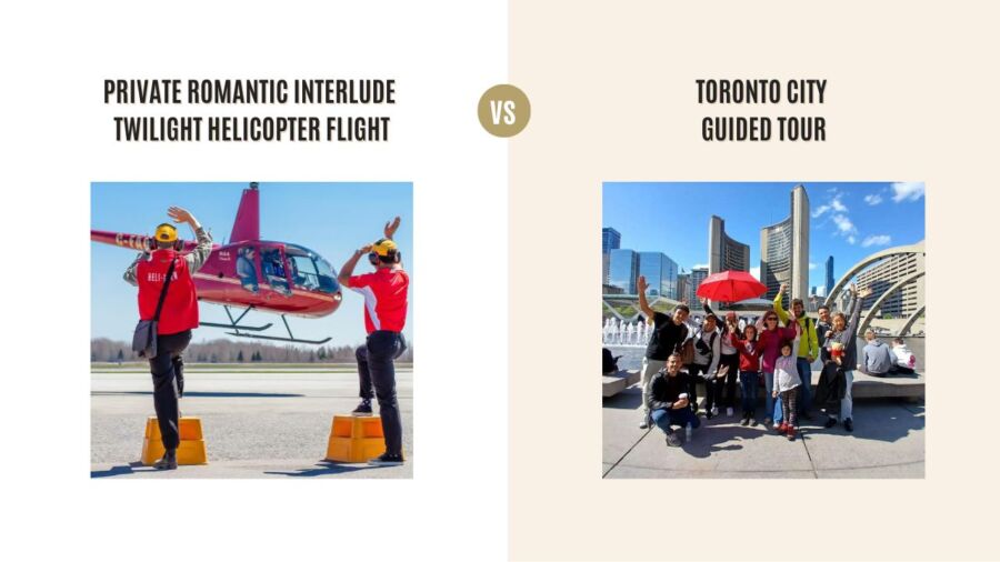 Private Romantic Interlude Twilight Helicopter Flight vs Toronto City Guided Tour: Which Tour Is Better?