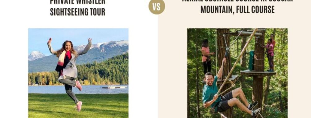 Private Whistler Sightseeing Tour vs Aerial Obstacle Course in Cougar Mountain, Full Course: Which Tour Is Better?