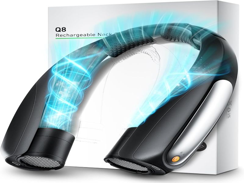 Sleek, ergonomic Q8 Rechargeable Neck Massager for personal comfort and stress relief.