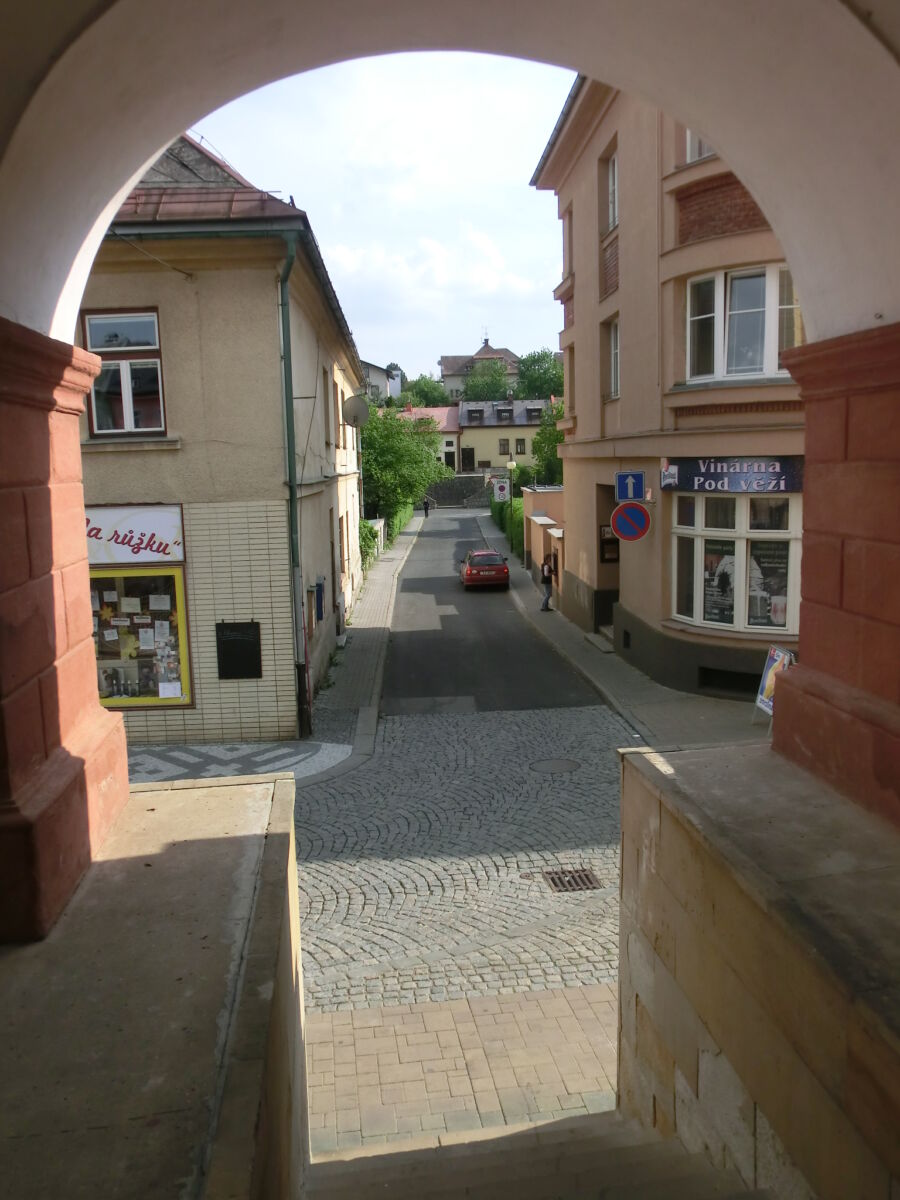 The narrow passage of Radniční Ulička