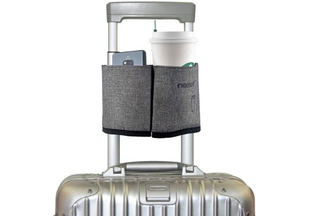 Riemot Luggage Travel Cup Holder Free Hand Drink Carrier Hold Two Coffee Mugs