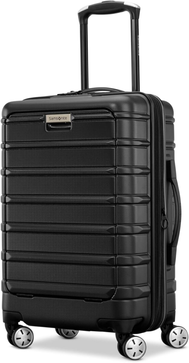 Samsonite Omni 2 Pro Carry-On luggage, featuring a spinner design and durable exterior for easy travel.