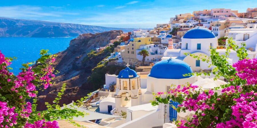 santorini coastal village