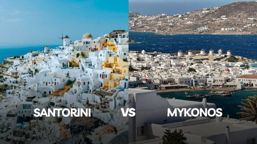 santorini vs mykonos