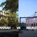 Savannah vs Brunswick diffrences, showing the key differences between georgia's historic coastal cities