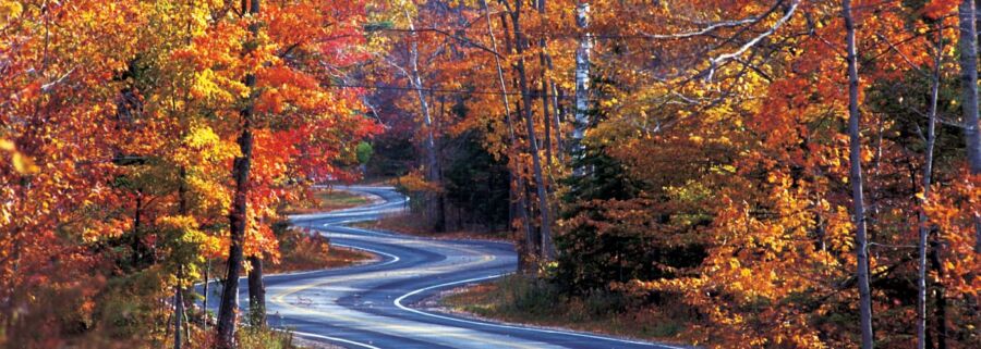 A scenic highway in Door county