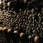 Skulls at the catacombs in Paris