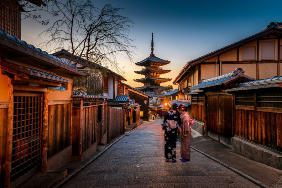 Two women in Kyoto street