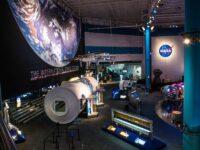 International Space Station in Space Center Houston