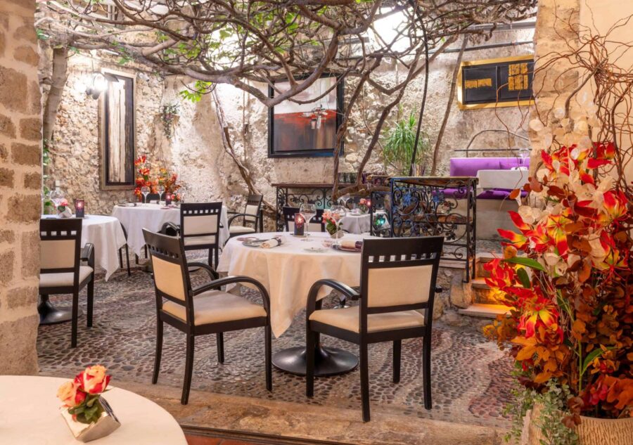 stone courtyard restaurant