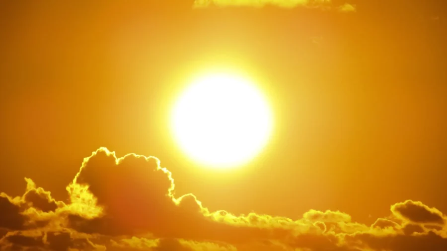 sunset golden hues