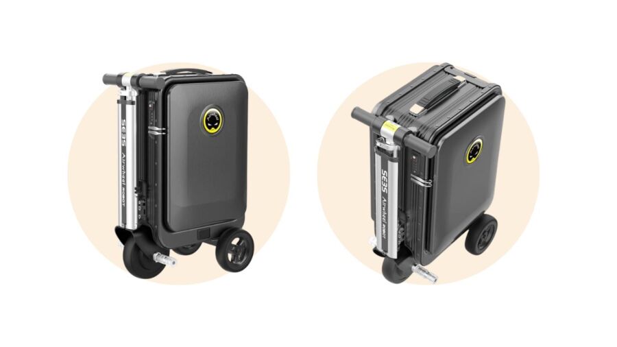 Wheeled luggage, including the Airwheel SE3S smart suitcase, designed for travel and convenience.