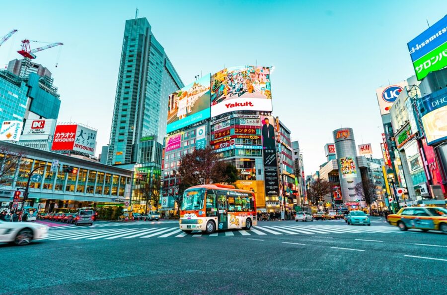 tokyo cityscape billboards