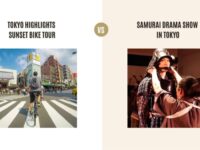 Tokyo Highlights Sunset Bike Tour vs Samurai Drama Show in Tokyo: Which Tour is Better?