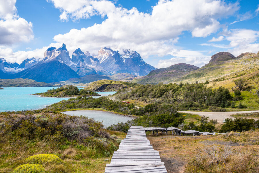 amazing landscape of torres del paine national park, chile