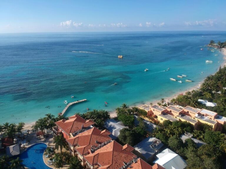tropical beach aerial