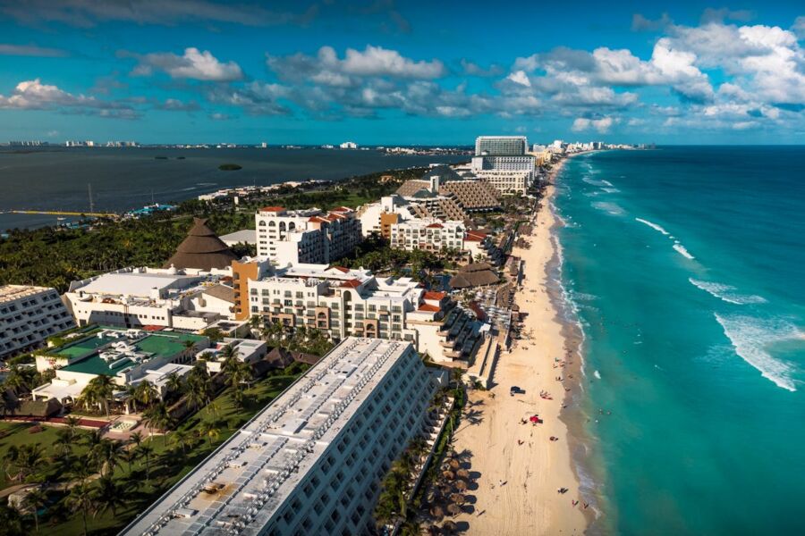 tropical beach aerial view 3