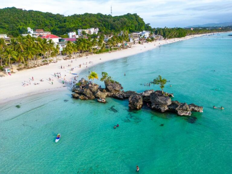 tropical beach aerial view