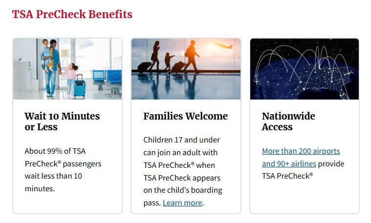 Overview of TSA PreCheck benefits, highlighting expedited security screening and convenience for travelers.
