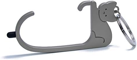 Gray metal key holder featuring a monkey design, part of the Two Senti Cats Bag Hanger Hook collection.

