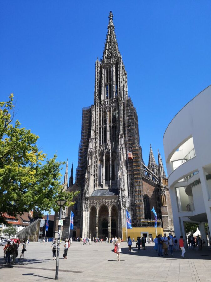 Panorama of Ulm city, featuring the Ulm Minster, Ulm, Baden-Württemberg, Germany.