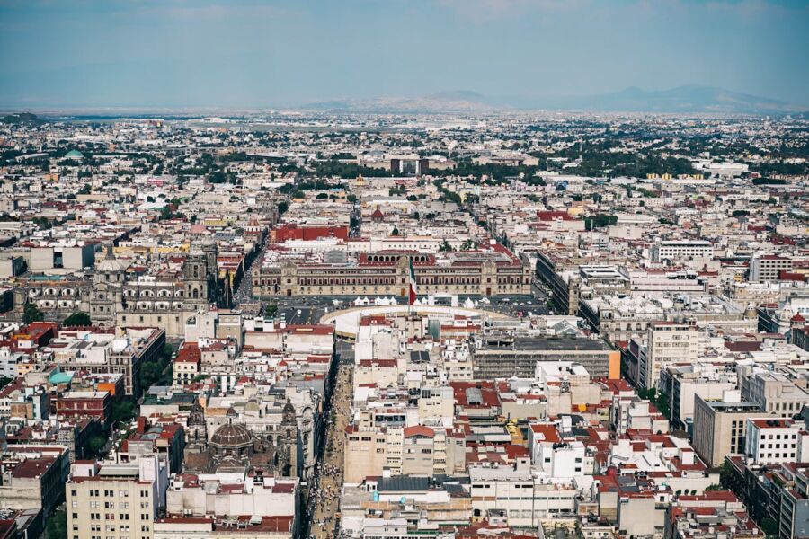 urban landscape aerial view