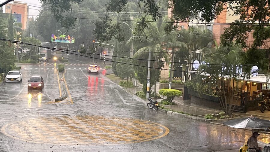 urban rain street
