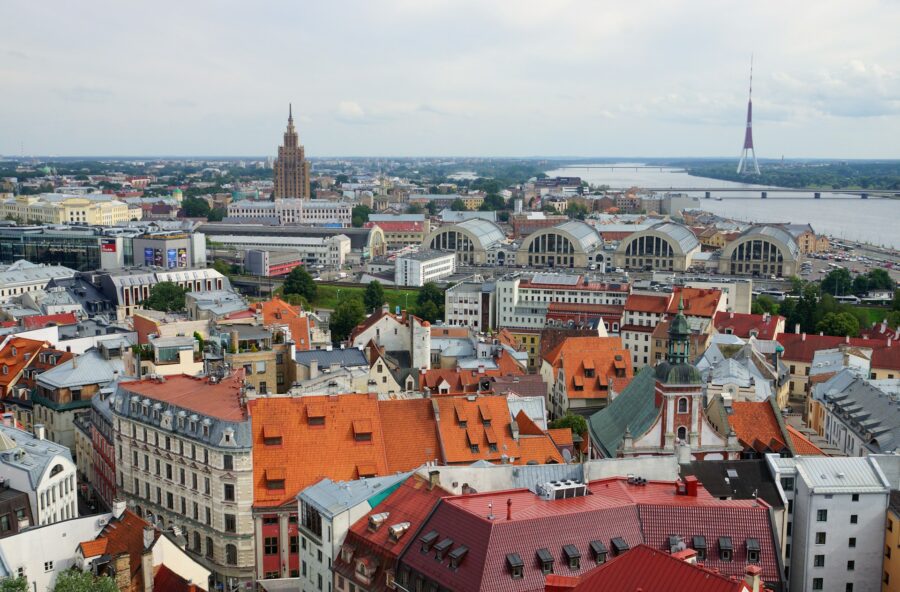 Aerial view of Riga, Latvia